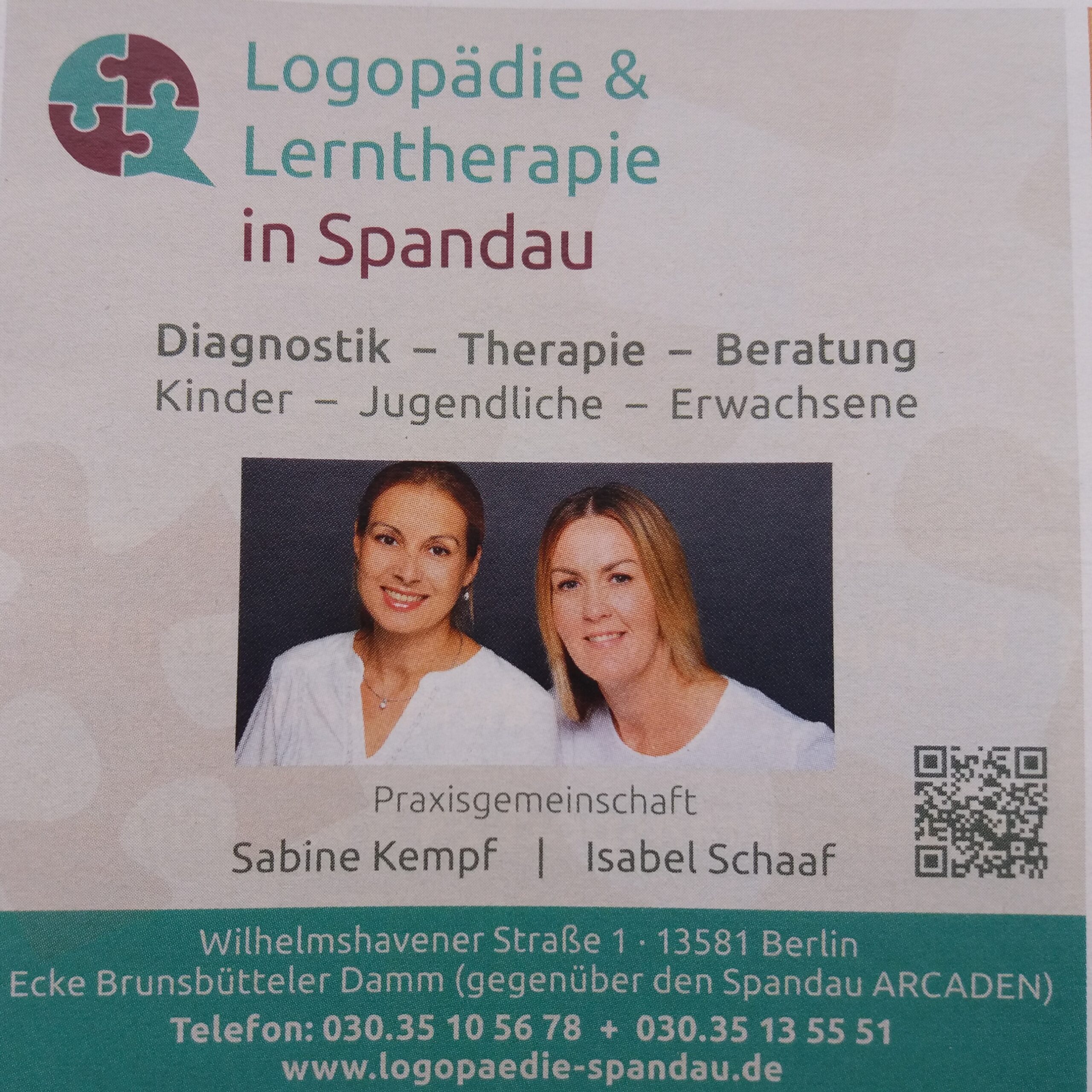 Stellenangebot Logopädie in Wilhelmshavenerstr 13581 Berlin bei Therapeutenonline