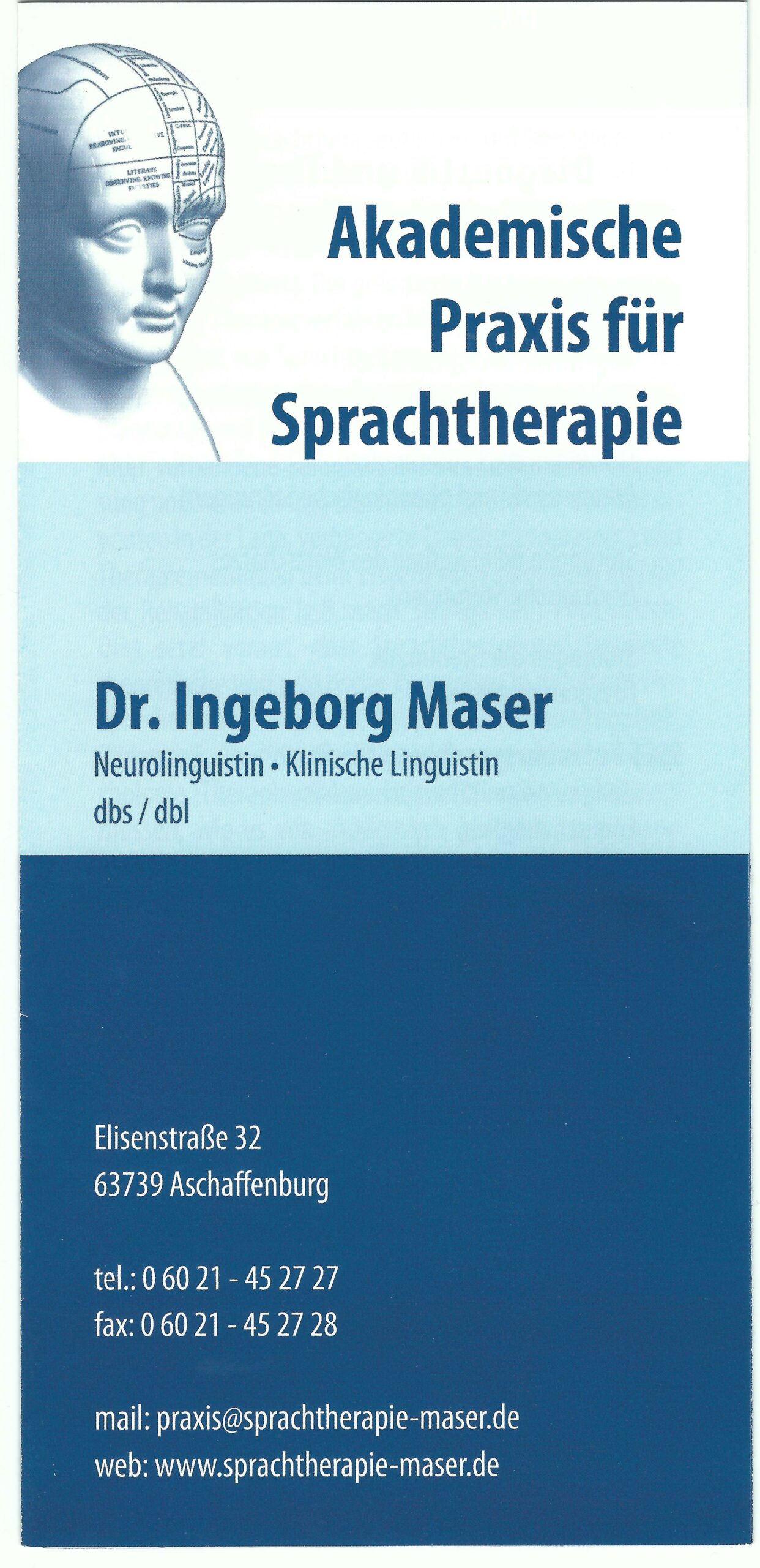 Stellenangebot Logopädie in Elisenstr.32 63739 Aschaffenburg/Bayern bei Therapeutenonline