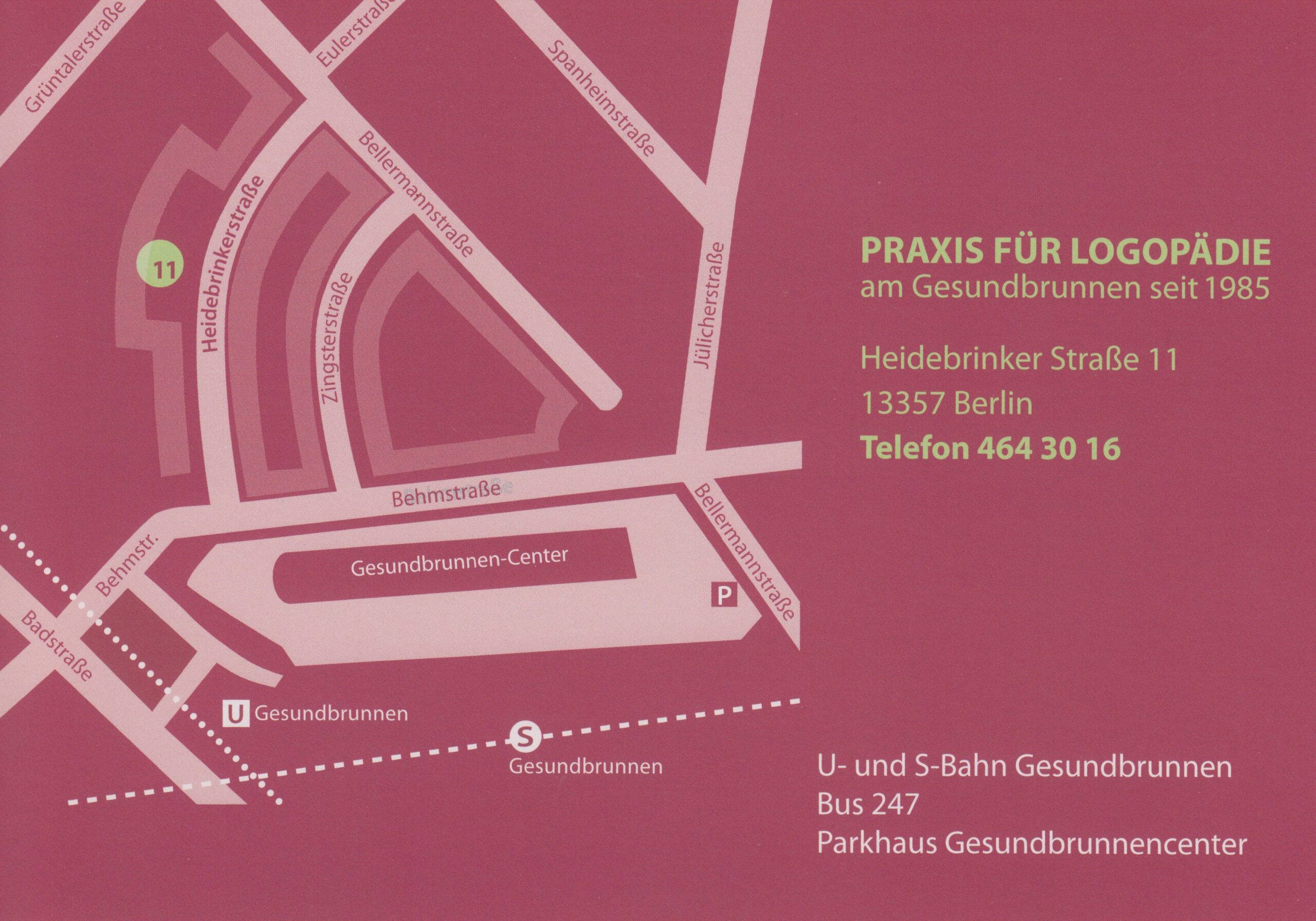 Stellenangebot Logopädie in Heidebrinker Str. 11 13357 Berlin bei Therapeutenonline