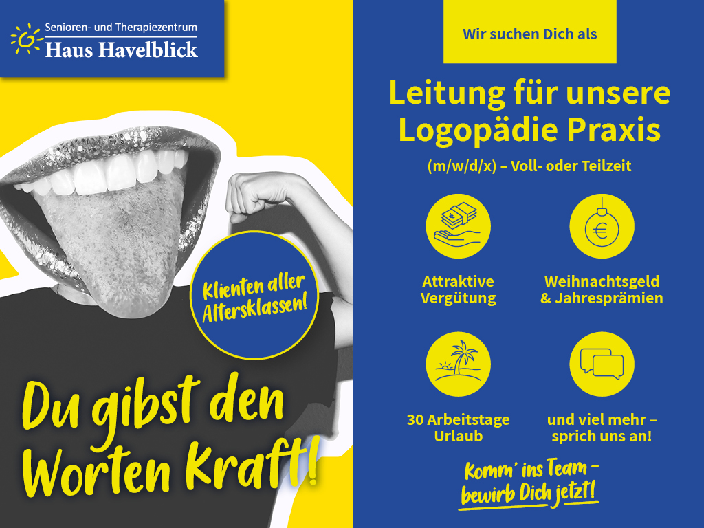 Stellenangebot Logopädie in Havelschanze 3 bei Therapeutenonline