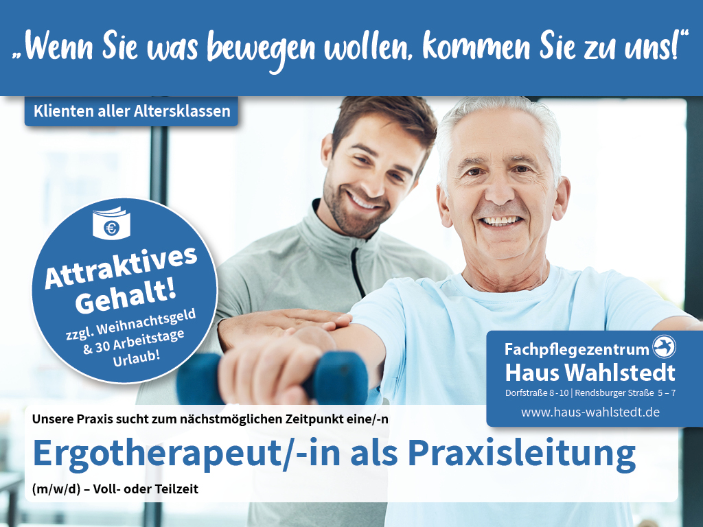 Stellenangebot Ergotherapie in Rendsburger Straße 5-7 bei Therapeutenonline
