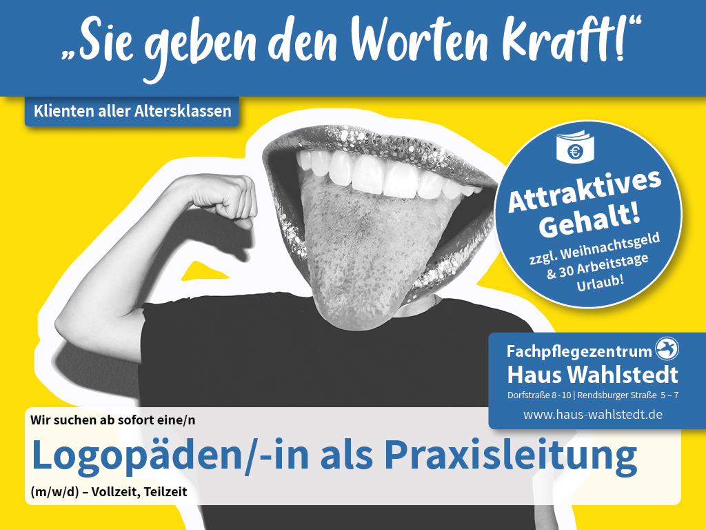Stellenangebot Logopädie in Rendsburger Straße 5-7 bei Therapeutenonline
