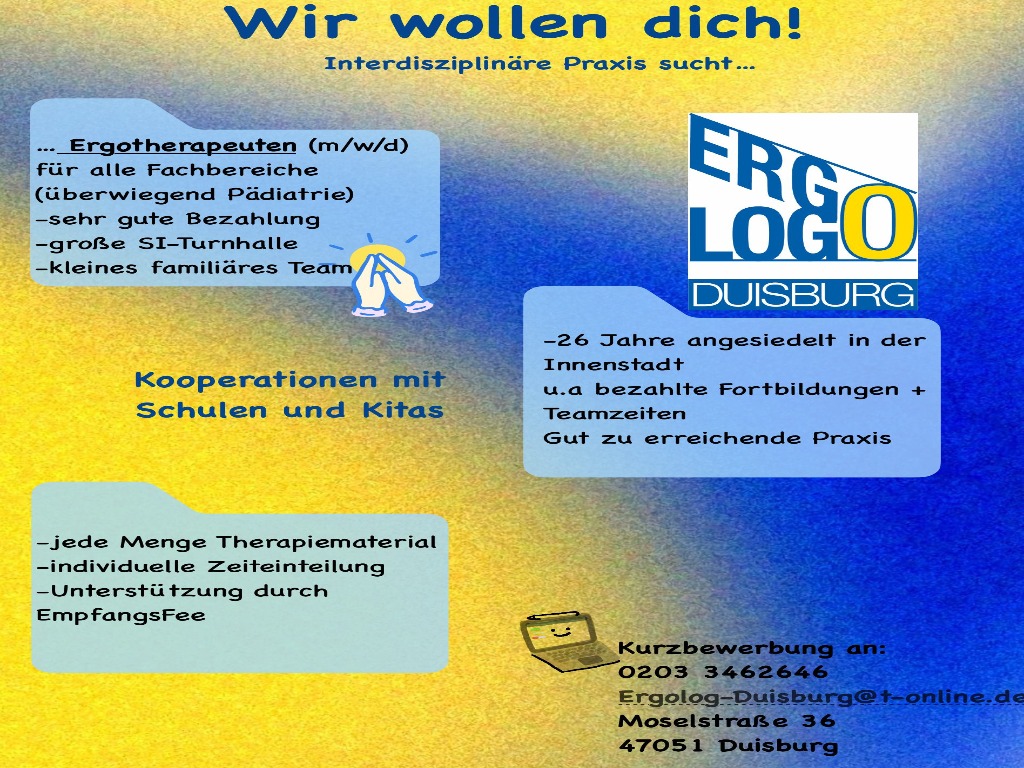 Stellenangebot Ergotherapie in Duisburg bei Therapeutenonline