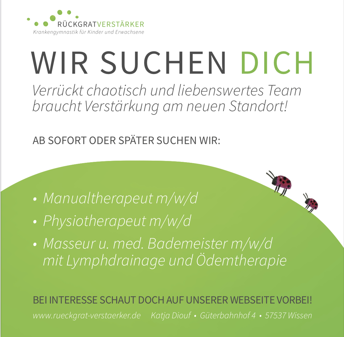 Stellenangebot Physiotherapie in Wissen bei Therapeutenonline