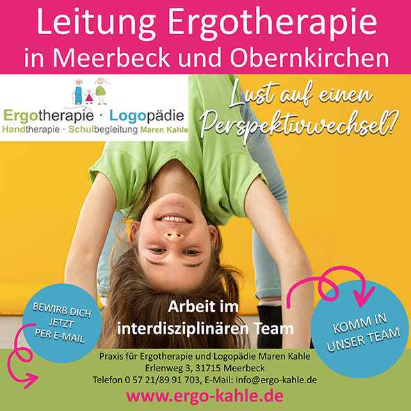 Stellenangebot Ergotherapie in Heyestraße13 31683 Obernkirchen bei Therapeutenonline