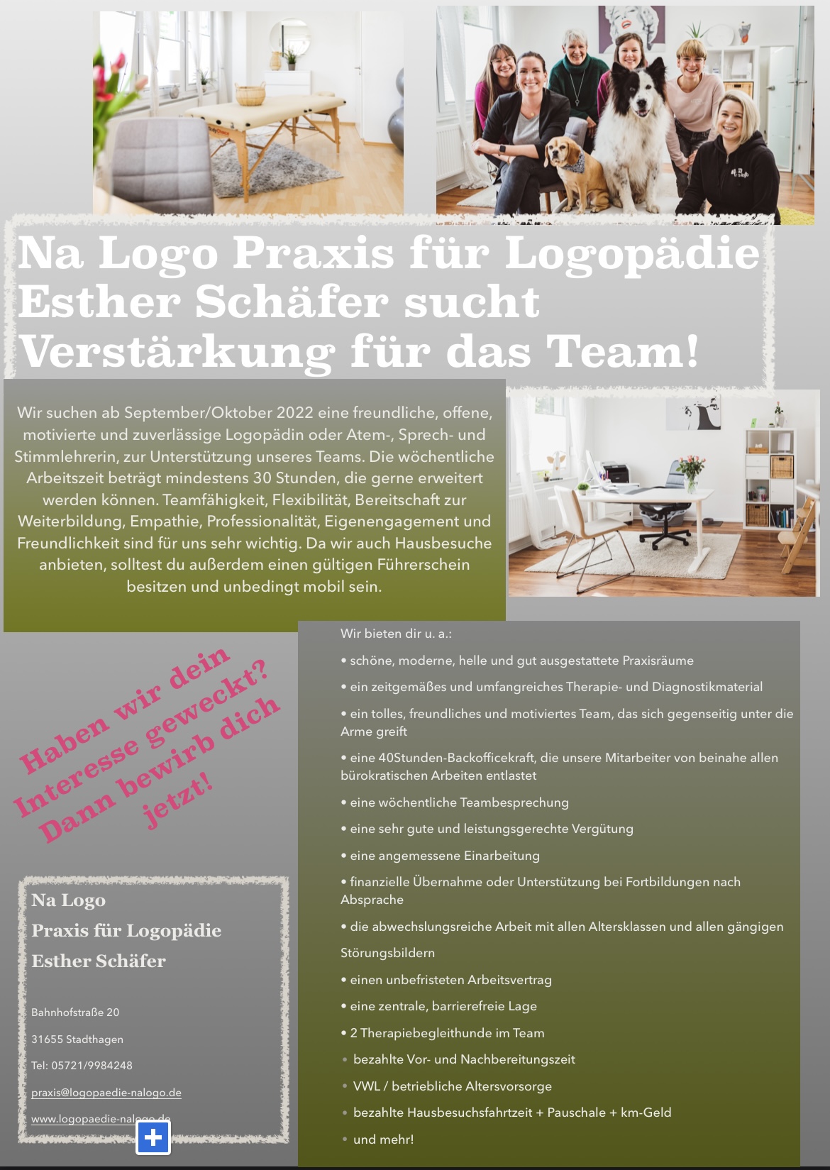 Stellenangebot Logopädie in Stadthagen bei Therapeutenonline