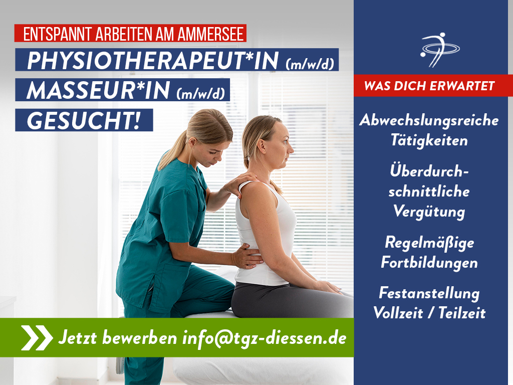 Stellenangebot Physiotherapie in Dießen am Ammersee bei Therapeutenonline
