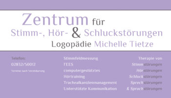 Praxis für Logopädie & Lerntherapie Michelle Tietze/ Zentrum für Stimm-, Hör- und Schluckstörungen Michelle Tietze