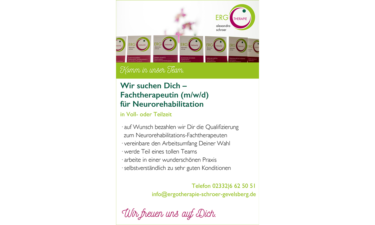 Stellenangebot Ergotherapie in Gevelsberg bei Therapeutenonline