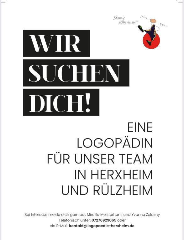 Stellenangebot Logopädie in Herxheim bei Landau oder Rülzheim bei Therapeutenonline
