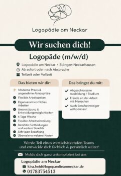 Stellenangebot Logopädie in Edingen bei Therapeutenonline