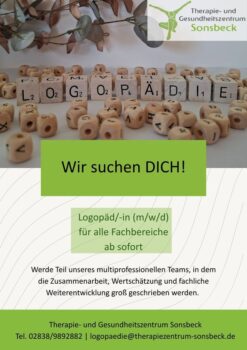 Stellenangebot Logopädie in Sonsbeck bei Therapeutenonline